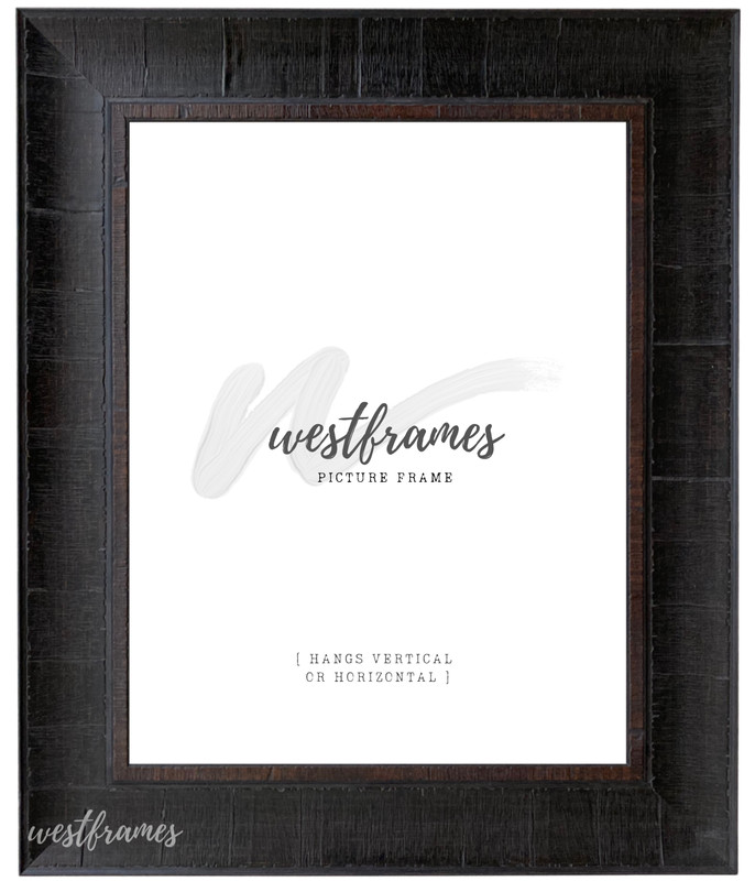 West Frames Lodge Rustic Distressed Dark Espresso Walnut Wall Picture Frame 3" gallery