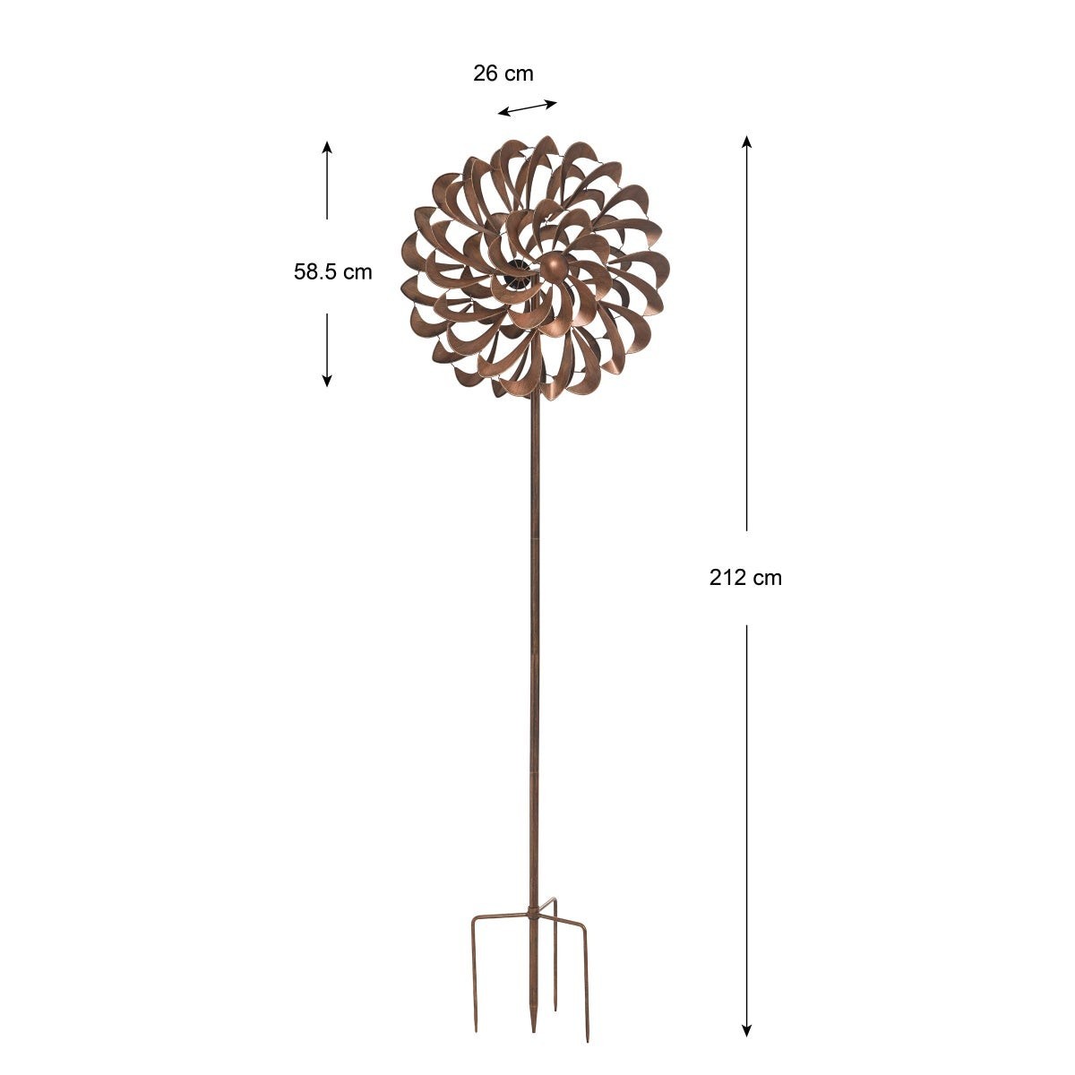 Classic Pinwheel Wind Spinner - Copper Brass Focal Point Garden Yard Patio Decor gallery