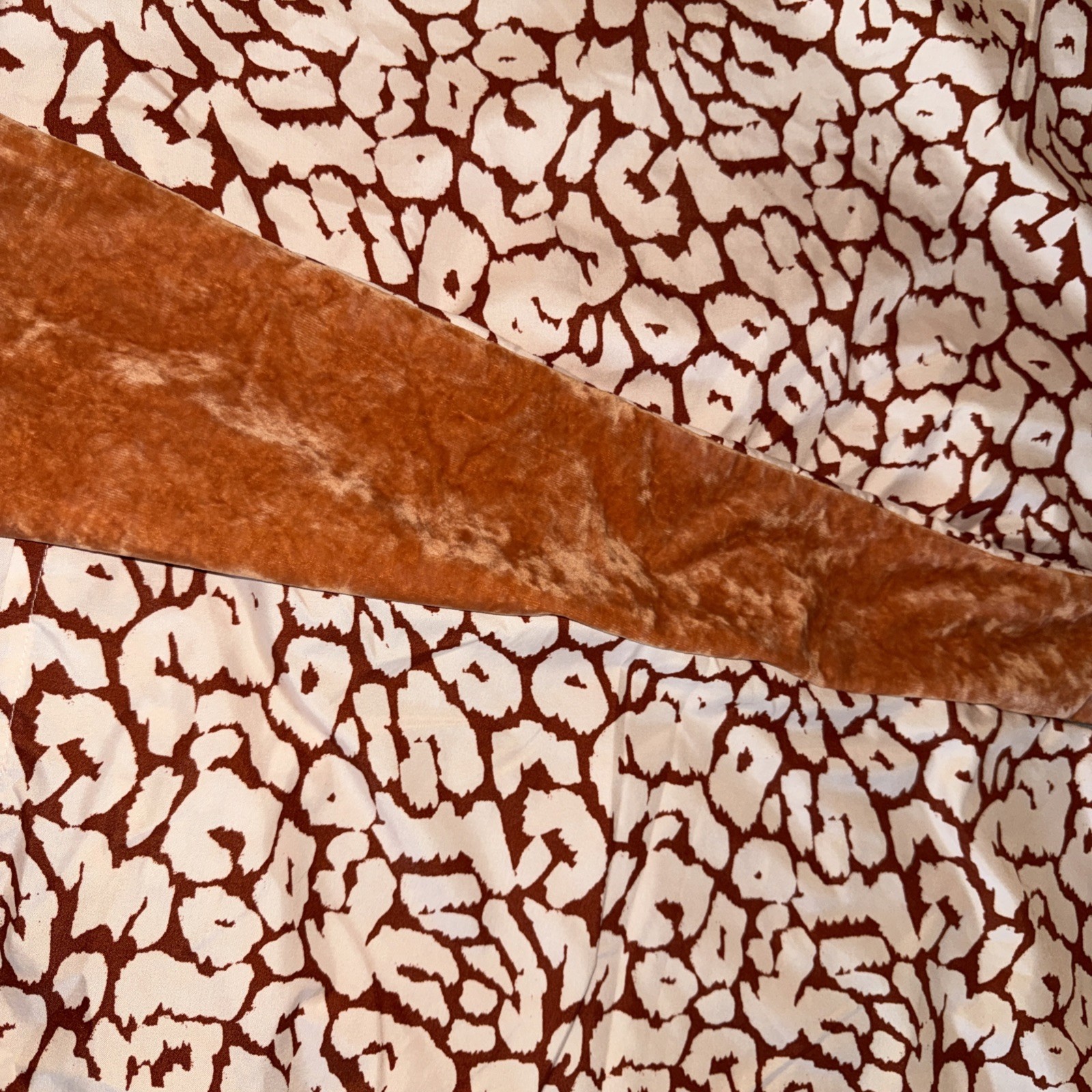 Opal House Target Orange Rust Print Velvet Standard Pillow shams - 2 gallery