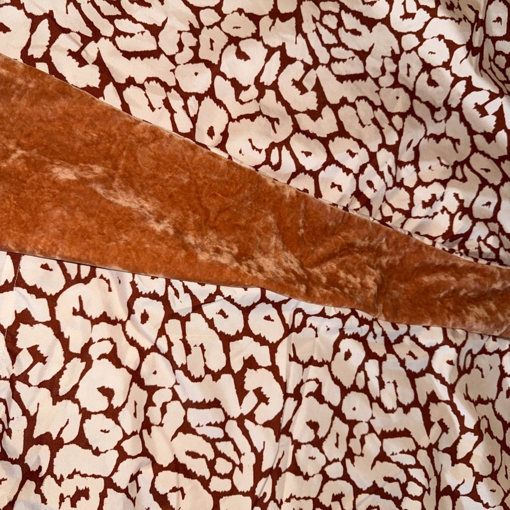 Opal House Target Orange Rust Print Velvet Standard Pillow shams - 2