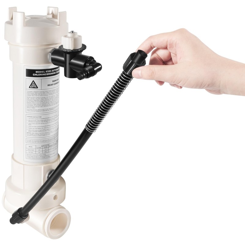 R171096 Pool Chlorinator, 320 Automatic in-Line Chlorine/Bromine Feeder White gallery