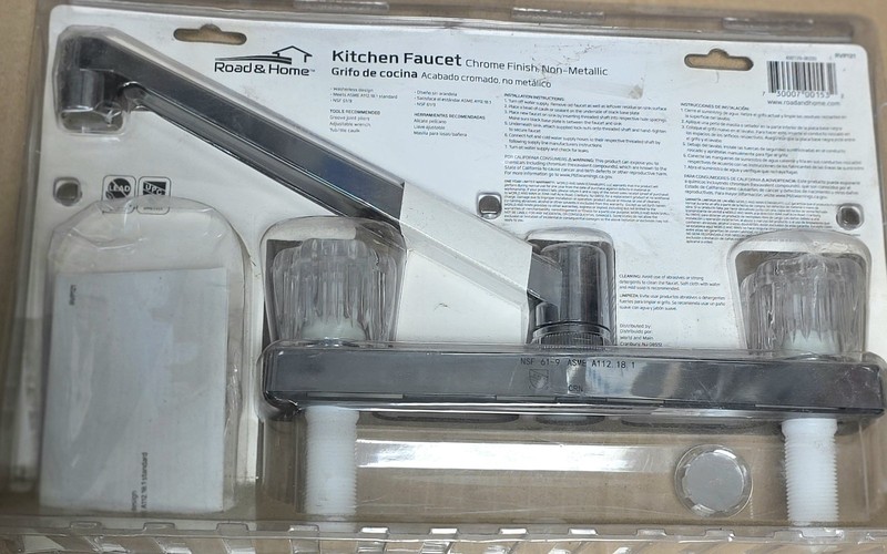Road & Home Chrome 2-Handle Deck-Mount Low-Arc Handle Kitchen Faucet gallery