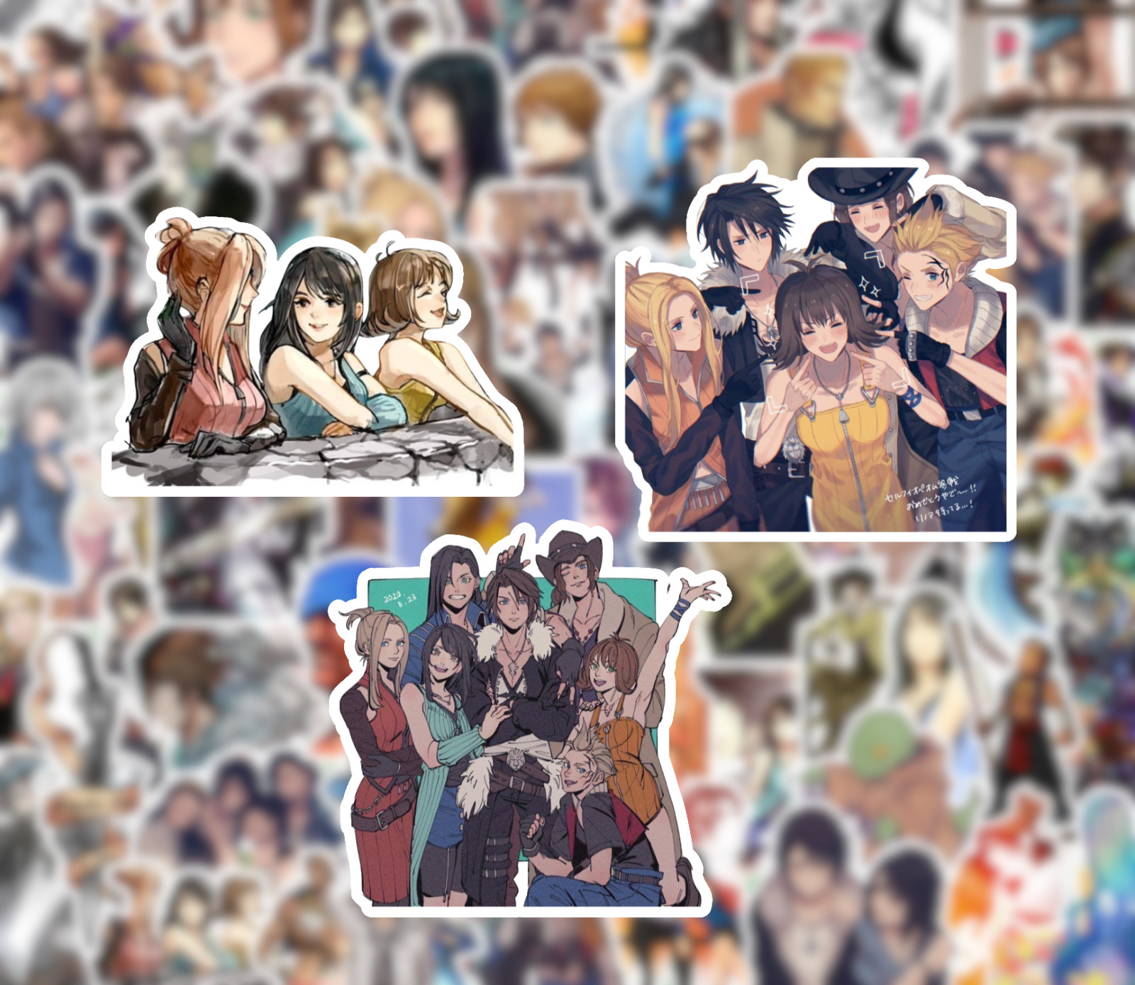 25/50 Final Fantasy VIII Sticker Pack - Waterproof Vinyl - FF8 Squall Rinoa gallery