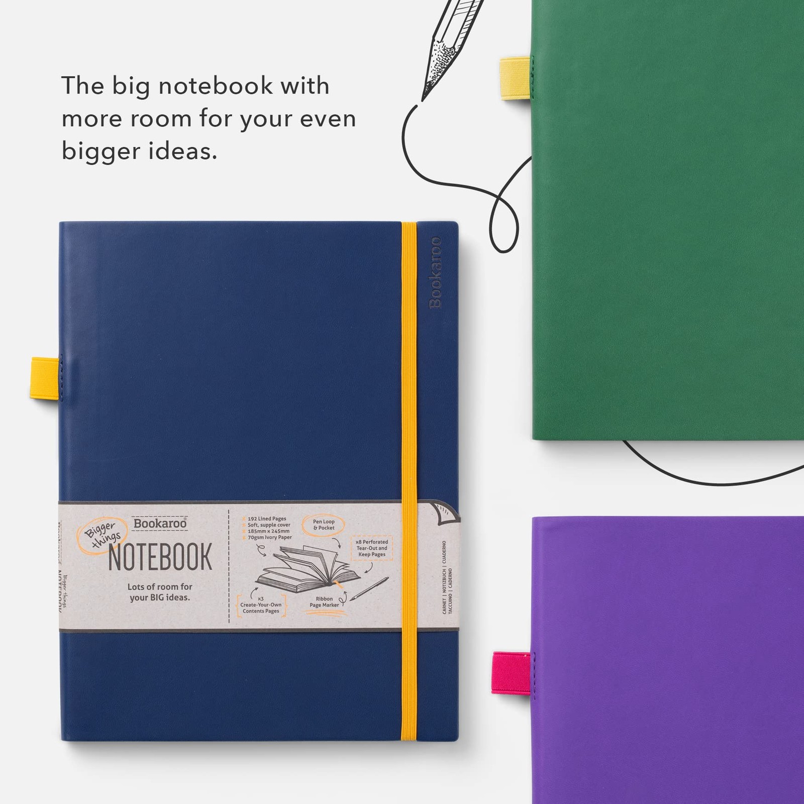 If Bookaroo Bigger Things Notebook Journal - Fern gallery