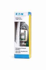 Eaton Double Pole On/Off Toggle Joystick Wall Switch Light Control White