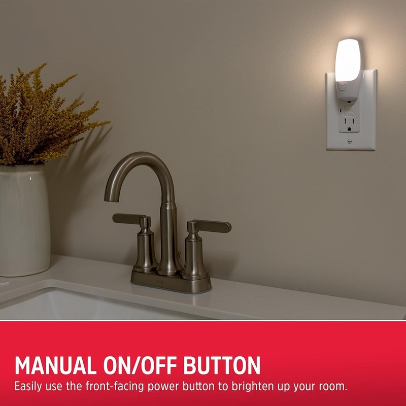 Listed 2-Pack LED Night Lights - Push Button, Energy-Efficient Design gallery
