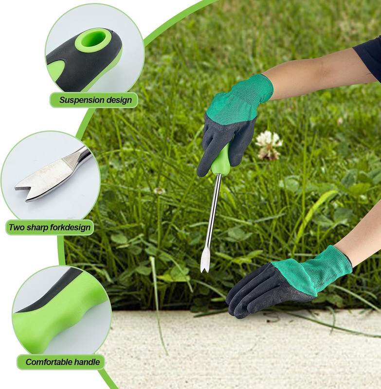Weed Puller Tool, Stand up Dandelion Weeder with Long Handle, Heavy Duty Stainle gallery