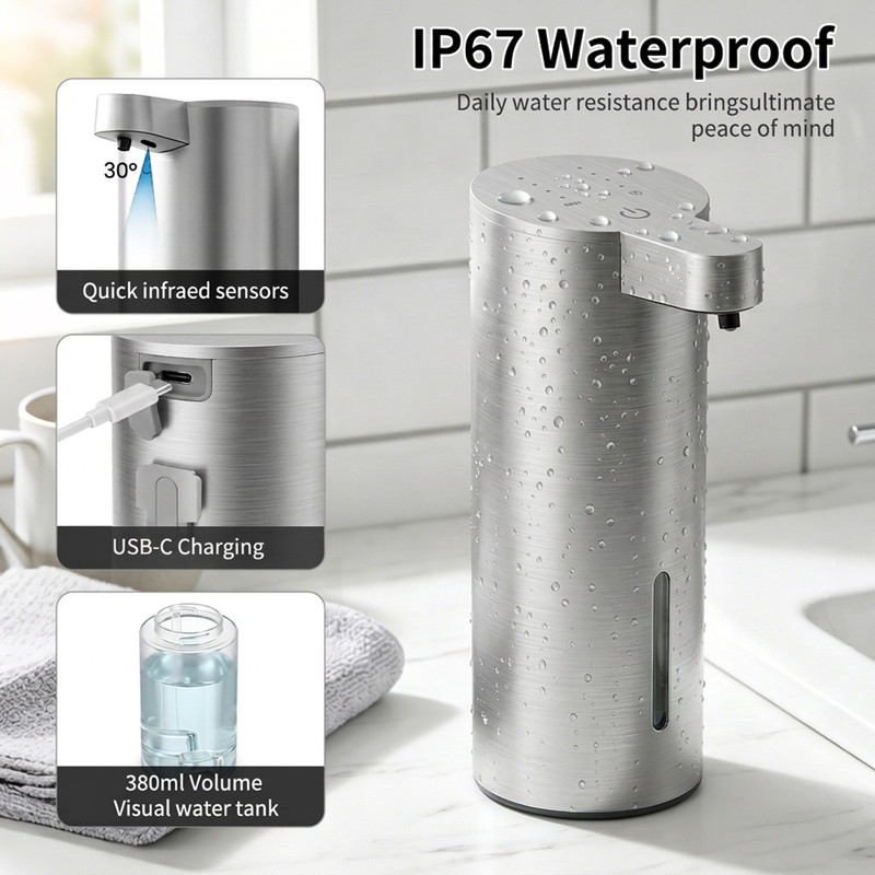 Simple human 12oz Automatic Sensor Pump - Touchless Foaming Soap Dispenser gallery