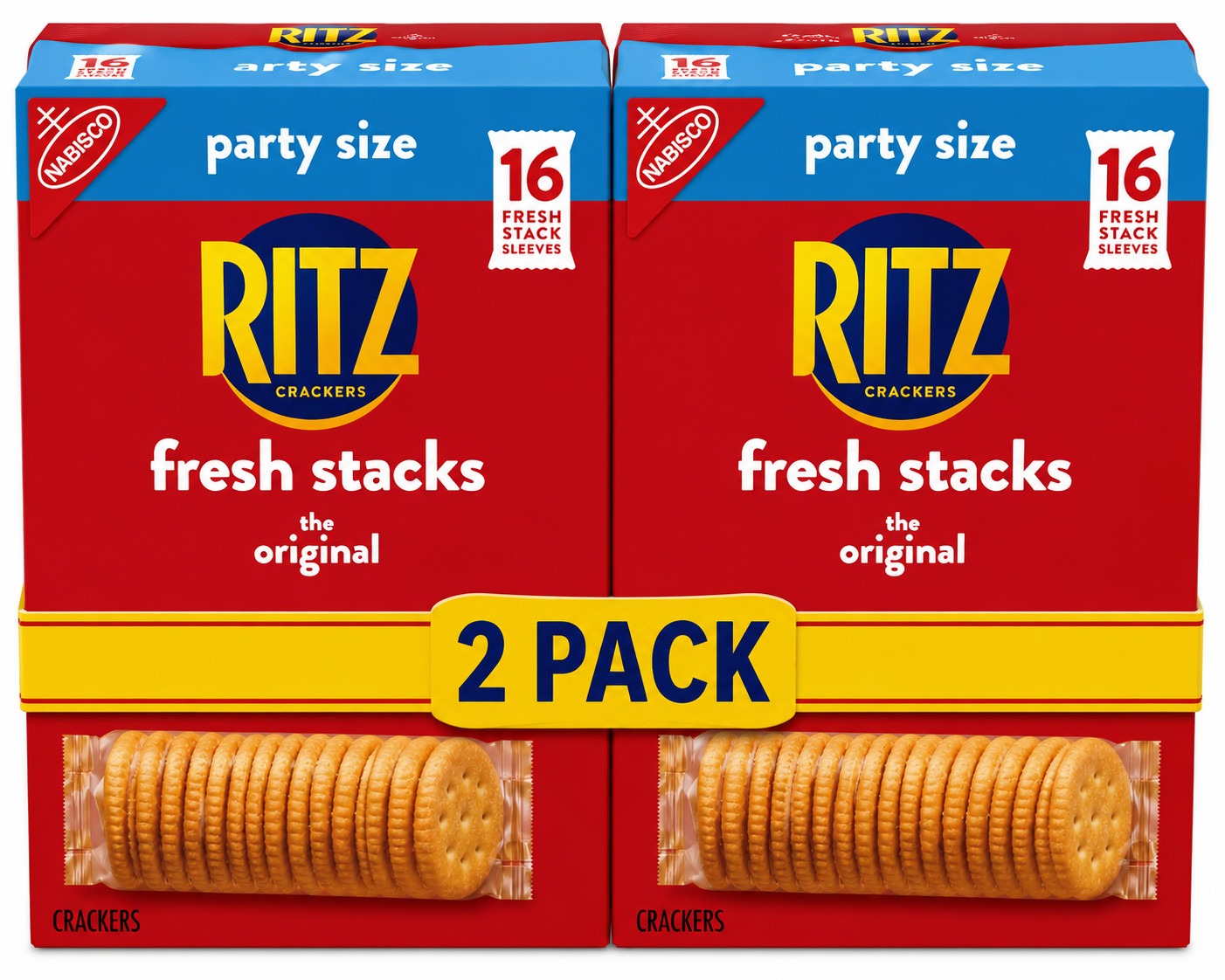 (2 pack) RITZ Fresh Stacks Original Crackers, Party Size, Travel Snacks,23.7 oz gallery