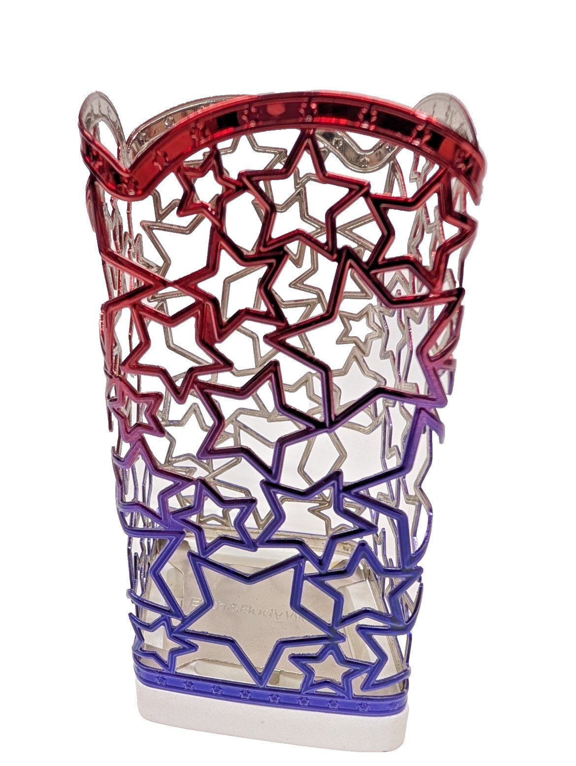 Pls Read NEW! Bath & Body Works RED & BLUE* OMBRE STARS Soap Holder Sleeve Stand gallery
