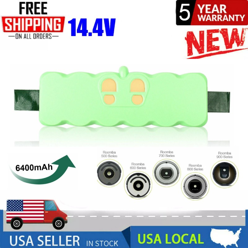 14.4V 6400mAh For iRobot Lithium-Ion Battery Roomba 500 600 700 800 series NEW gallery