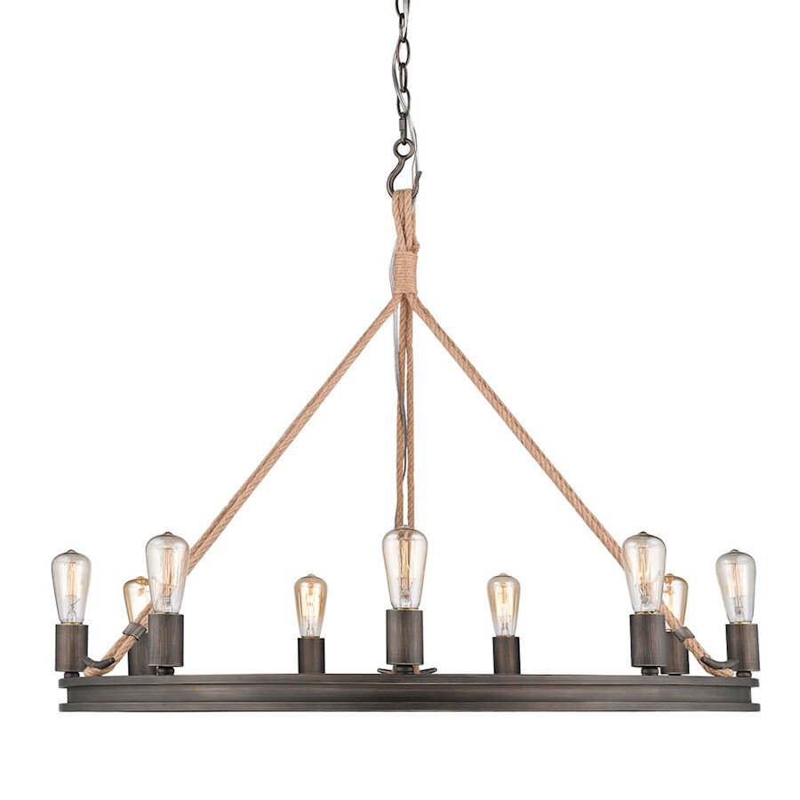 Golden Lighting Chatham 9 Light Chandelier, Gunmetal Bronze - 1048-9GMT gallery