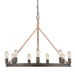 Golden Lighting Chatham 9 Light Chandelier, Gunmetal Bronze – 1048-9GMT