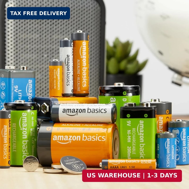 Amazon Basics 20-Pack AA Alkaline Batteries, 1.5 Volt, 10-Year Leak-Free Shelf L gallery