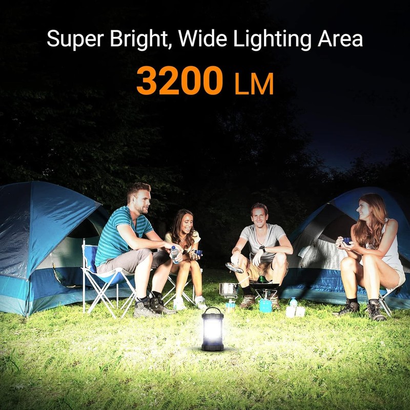 Camping Lantern, 3200LM LED Lanterns for Power Outages, 4600mAh Phone Charger & gallery