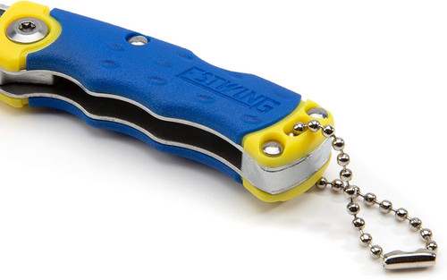 Estwing Folding Lock Back Utility Knife/Box Cutter Mini Mini, Blue, Yellow gallery