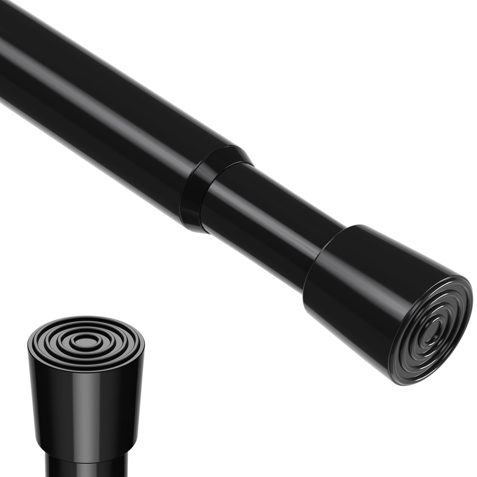 Spring Tension Rod 18-41 Inches No Drilling Adjustable 18-41inch-1P, Black gallery