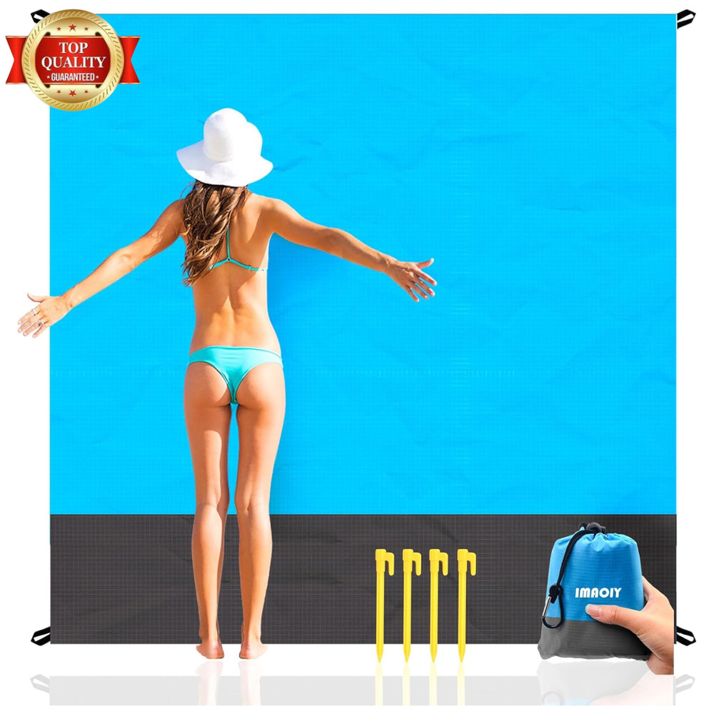 Beach Blanket Sandproof Waterproof, Beach Essentials Extra Large Beach Mat, 79"