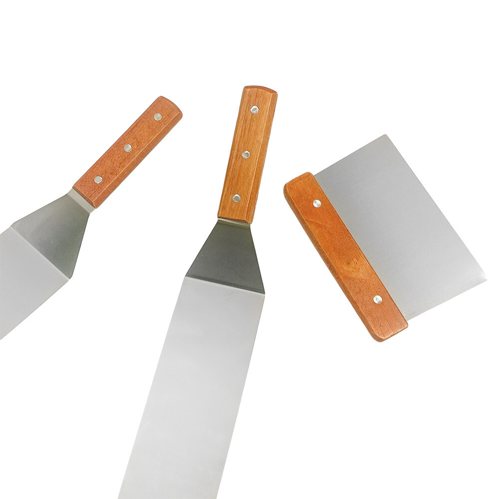 Stainless Steel Spatulas, Scraper for Cast Iron BBQ Flat Top Grill Skillet Pan gallery