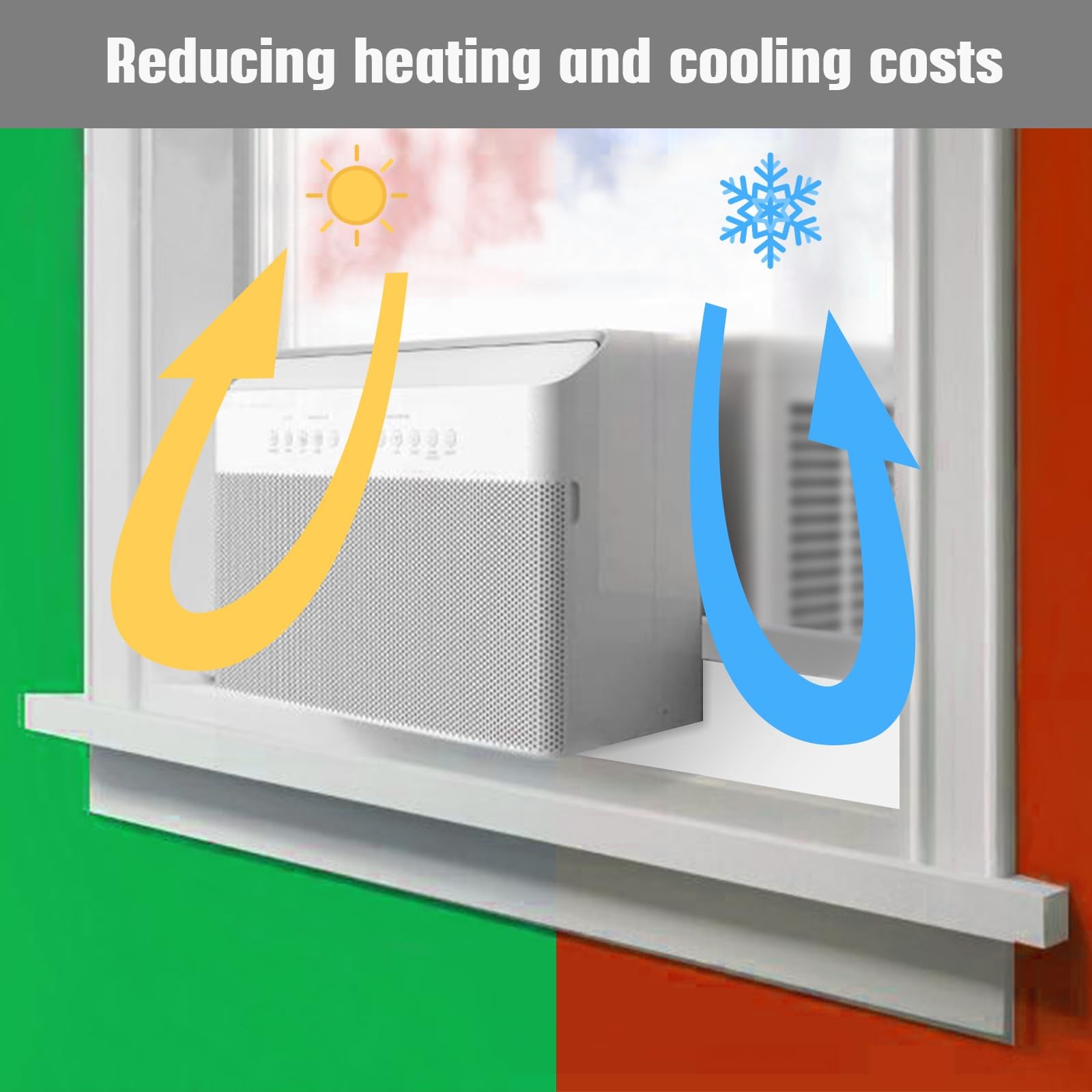Insulation Foam Block 2 Pack, for U-Shape Window Air Conditioner Units with Foa gallery