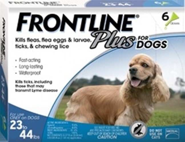 Frontline Plus Dogs 23-44 Lbs. - 6 Doses - Medium Dogs gallery