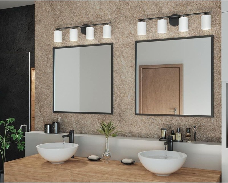 Progress Lighting Replay Collection 31-1/4 in. 4-Light Textured Black Etched gallery
