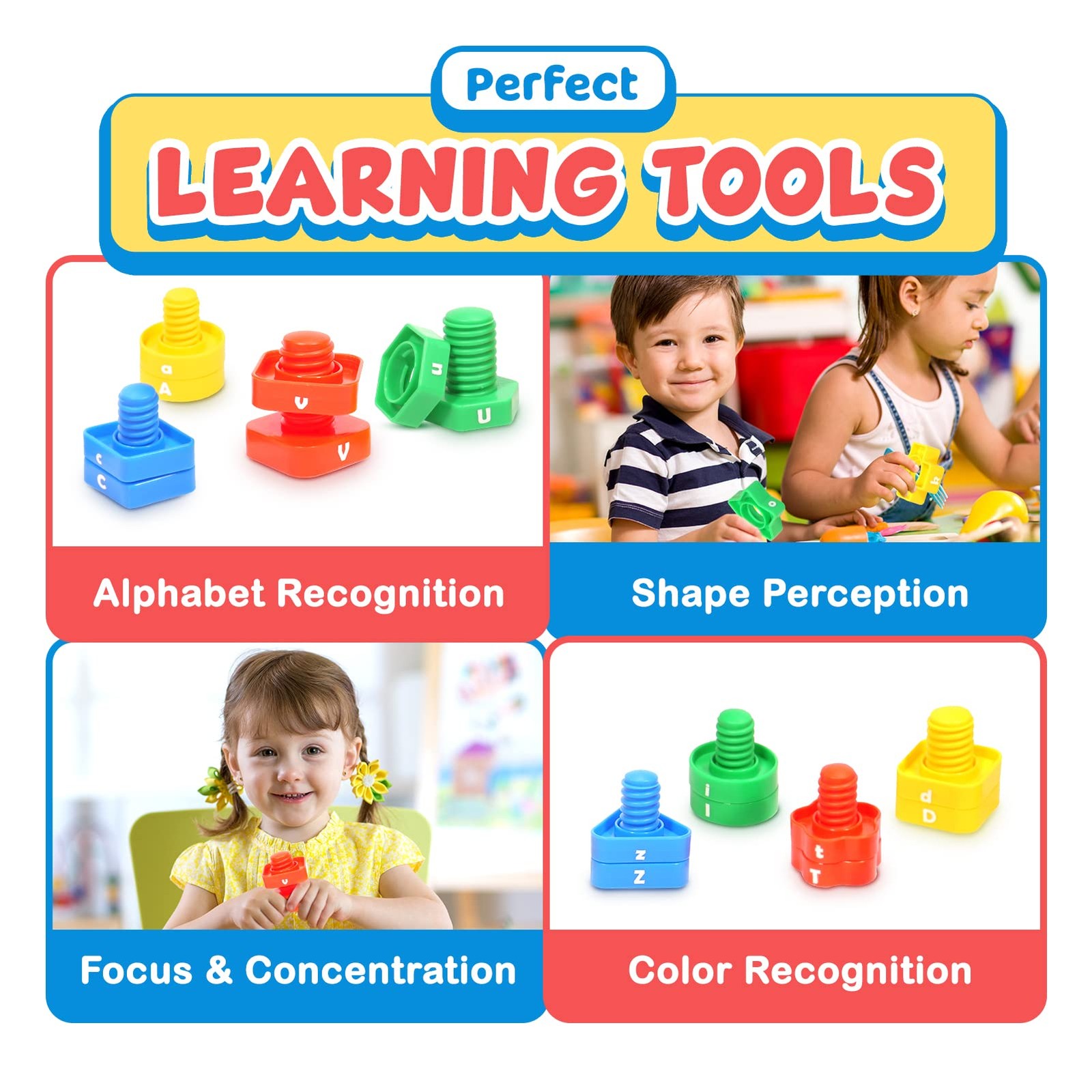 Letters Learning Matching Game | Preschool Toys Set for Toddlers | 26 Alphabet L gallery