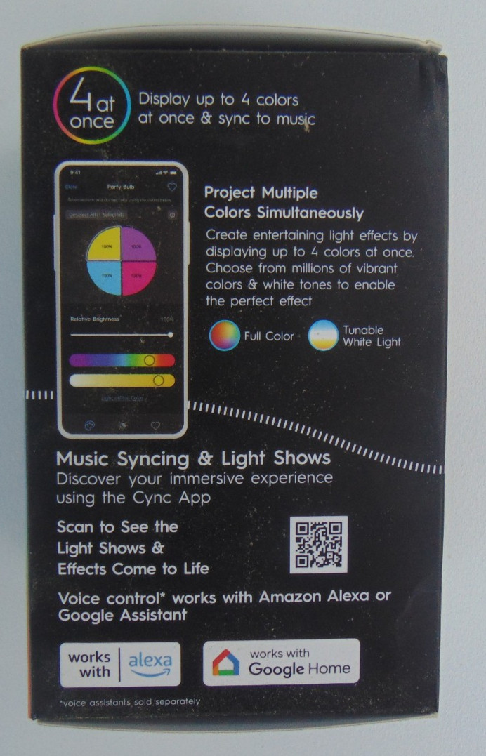 GE CYNC Full Color Dynamic Effects Smart Bulb LED BR30 gallery