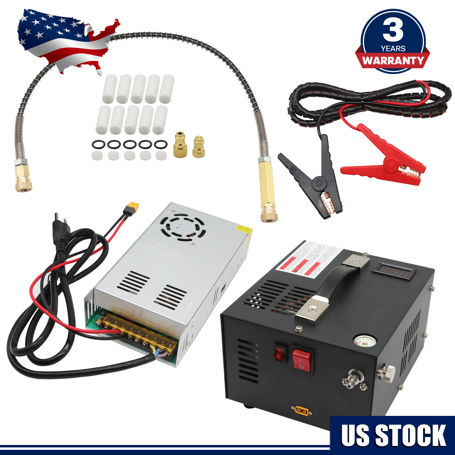 PCP Air Compressor Manual-Stop w/Built-in Fan 4500PSI/30MPa US gallery