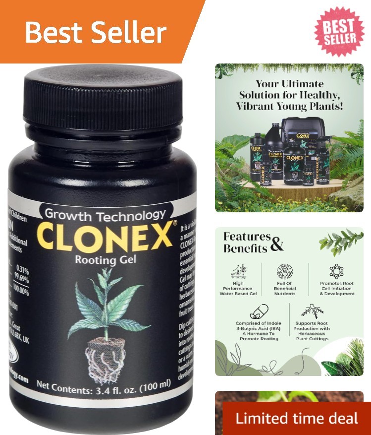 Clonex Rooting Gel - High-Performance Rooting Compound for Plant Cuttings, Conta