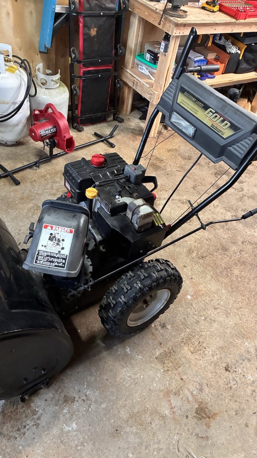 Yard Machines Gold 8.5 HP 26 Two Stage Gasoline Snow Blower Halogen Light 26 in gallery