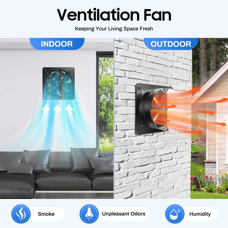 16 Inch Industrial Ventilation Extractor Axial Exhaust Air Blower Fan Commercial gallery