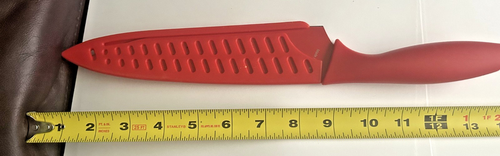 KNIFE FOR KITCHEN RED COLOR WITH ALL PLASTIC BLADE VERY SHARP BLADE METAL gallery