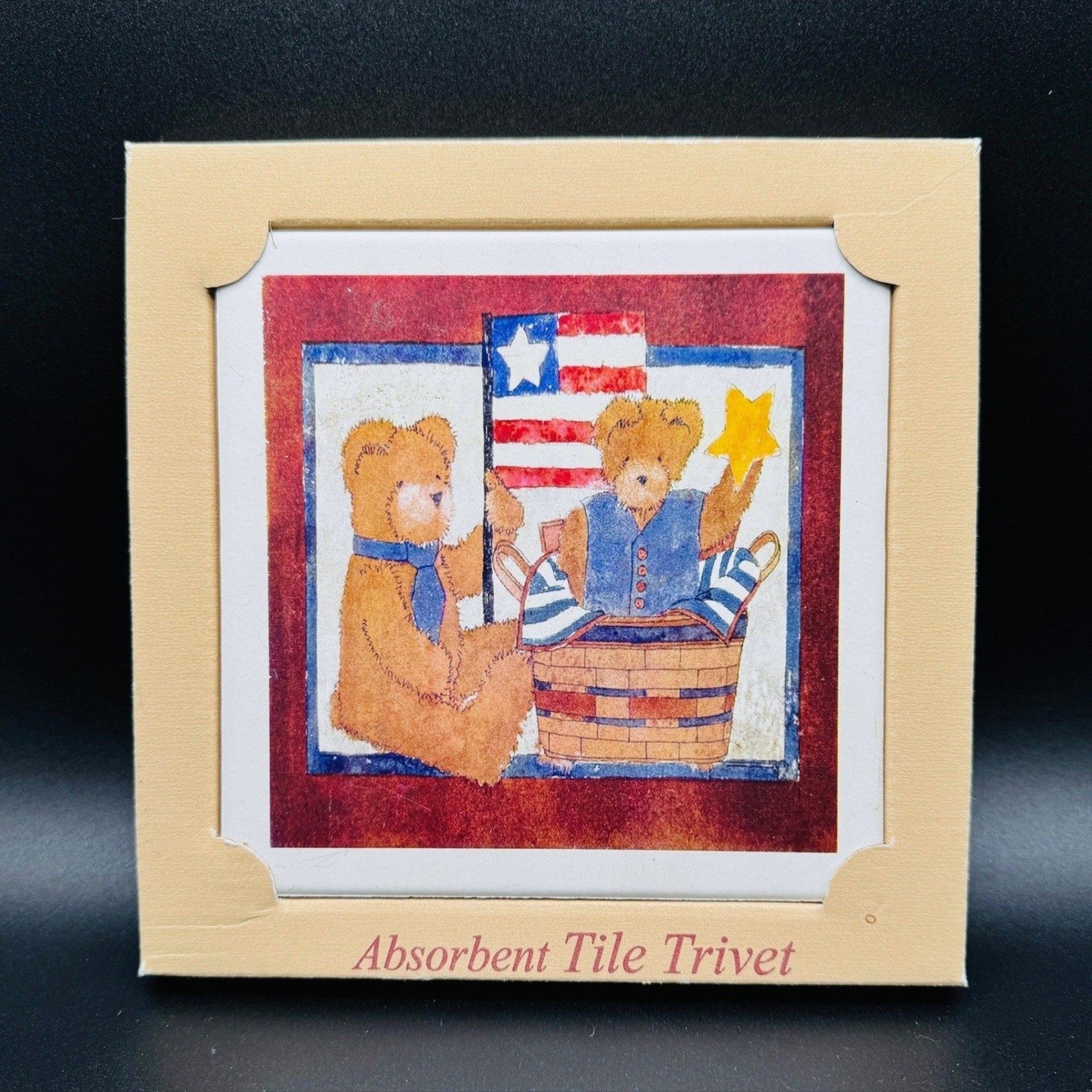 Highland Graphics Bears Absorbent Tile Trivet American Flag Patriotic Teddy Bear gallery