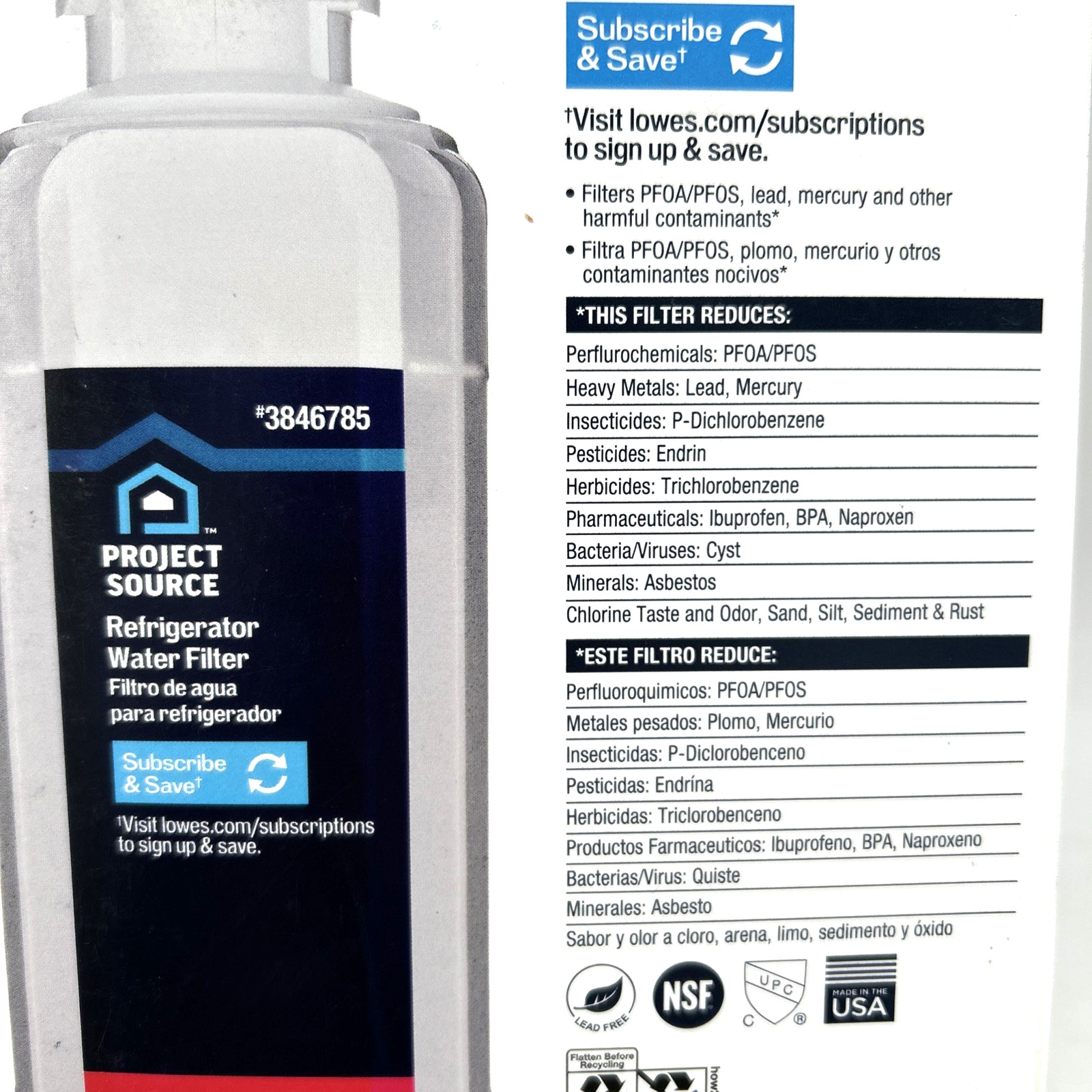 Project Source Samsung HAF-QINS 3846785 Refrigerator Water Filters gallery