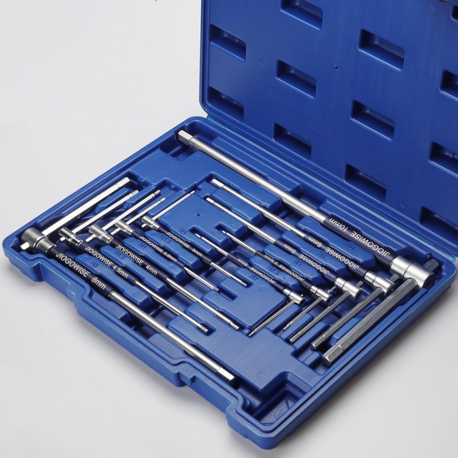 10 Pieces Metric T Handle Hex Wrench Set 2-10mm Sliding Spinner Alloy Steel Box gallery