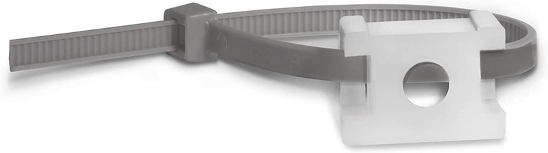 Cable Tie Mounting Base - White - Mount Saddle Type Wire Holder - 100 Pack gallery