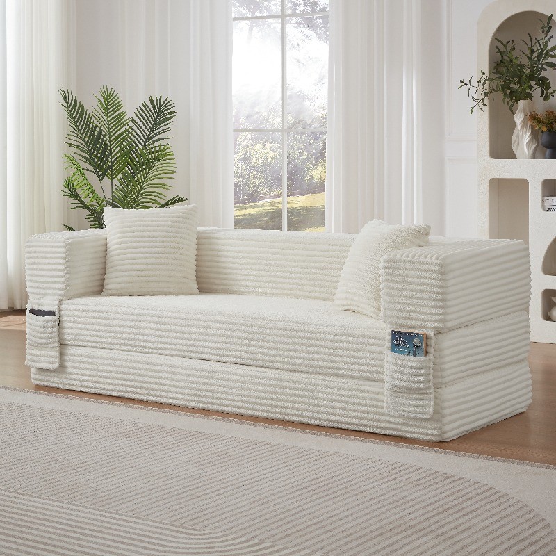 Convertible Sofa Bed Sleeper Space Saving Bed Frame Couch for Small Spaces