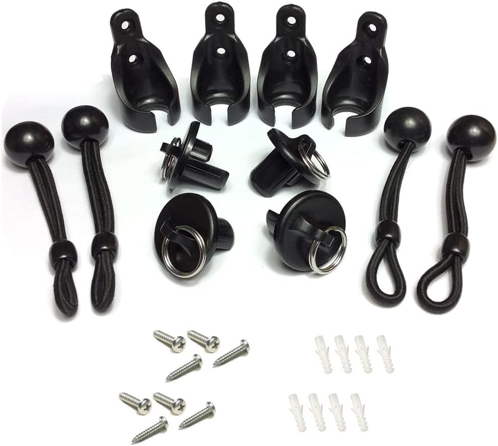 Coolaroo Replacement Parts Bungee End Cap Kit Black Kit-2 Sets, gallery