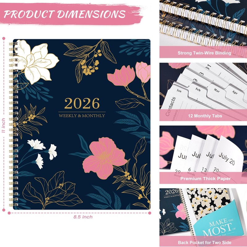 2026 Planner - 2026 Planner Weekly and Monthly, 8.5" x 11", Jan. 2026 - Dec. ... gallery
