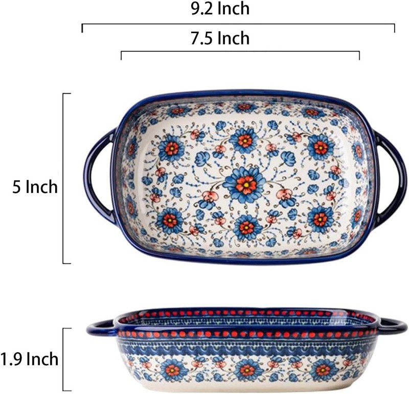 Ceramic Bakeware Casserole Dish Baking Pan Lasagna Pans with Handles gallery