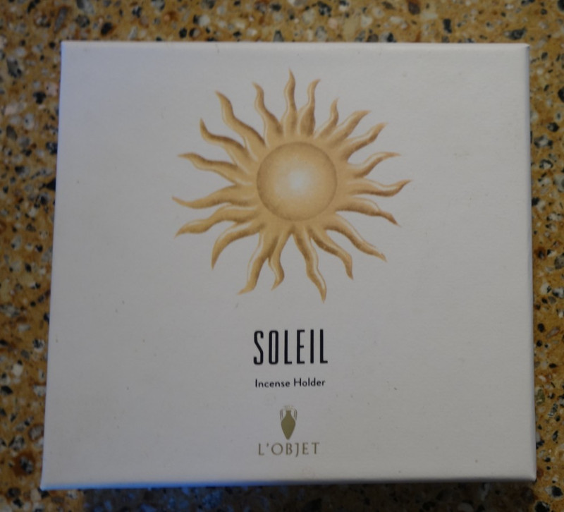 L'Objet Soleil Incense Holder e/box Made in Portugal porcelain/gold EX condition gallery
