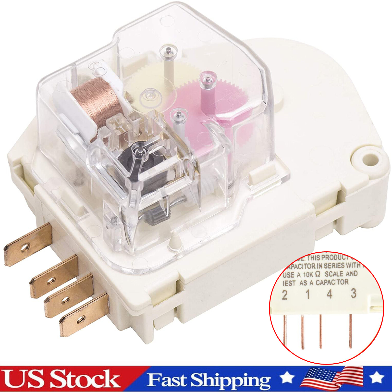 Refrigerator Defrost Timer Control for Frigidaire 215846602 Whirlpool 2314156 gallery