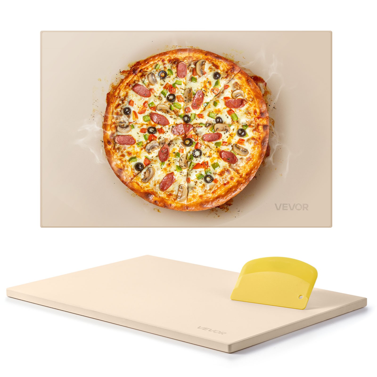 VEVOR Pizza Stone 20 x 14 in Rectangular Baking Stone for Oven & BBQ Grilling gallery