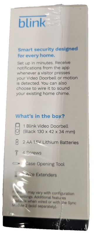 Battery or Wired - Smart Wi-Fi HD Video Doorbell Camera in Black gallery