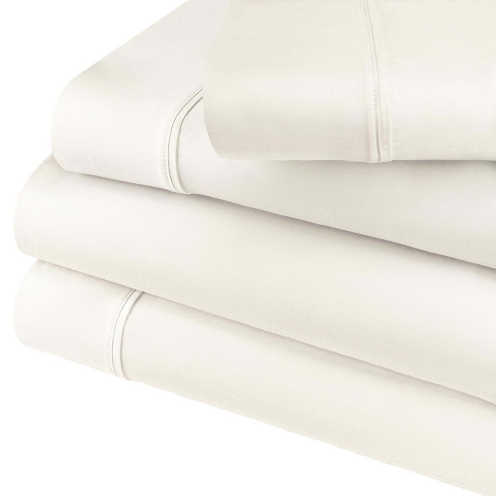 Cotton Blend 600 Thread Count Solid Deep Pocket Bed Sheet Set