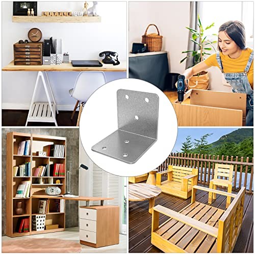40 Pcs Metal Corner Braces, 2x2in L Brackets for Wood, 90 Degree Heavy 2*2in gallery