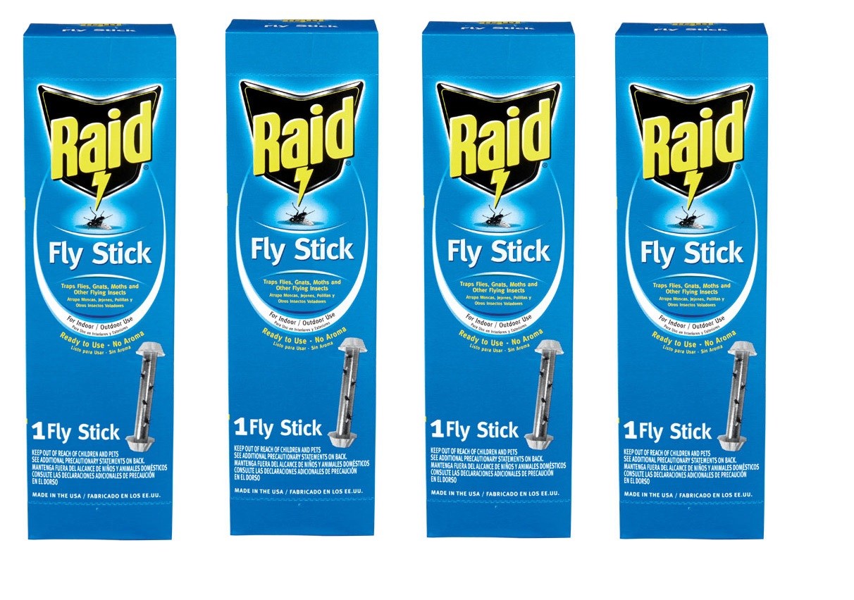4 pack Raid Stick Fly Traps Traps flies, gnats, moths, and other flying insects gallery