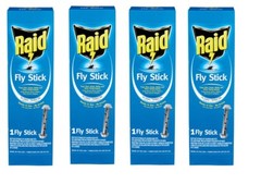 4 pack Raid Stick Fly Traps Traps flies, gnats, moths, and other flying insects