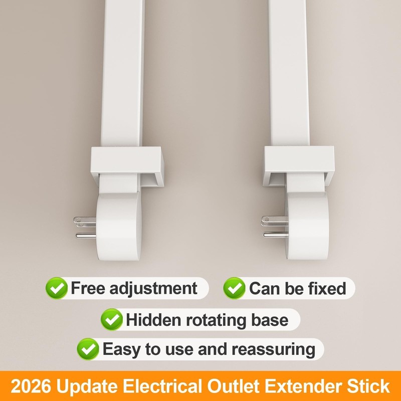 Telescoping Outlet Extender 360° Rotating Socket Expander 6 Outlets 3 USB Ports gallery